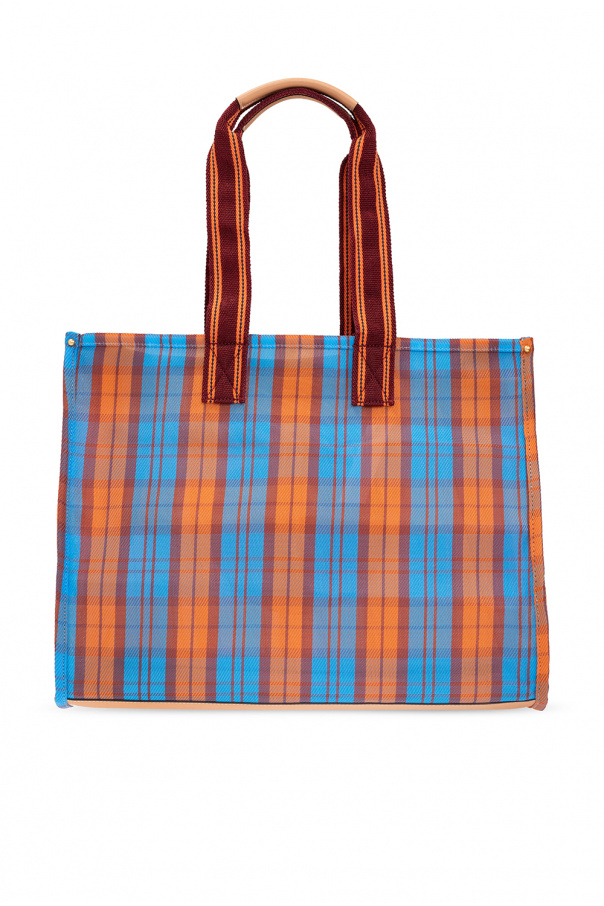 Tory burch on sale ella plaid tote